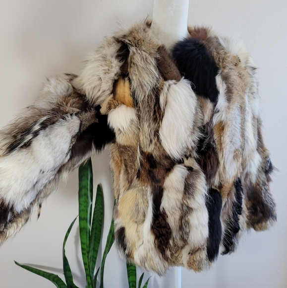 🎉HP VTG 70s Gimbels Patchwork Fur Coat - Picture 4 of 16